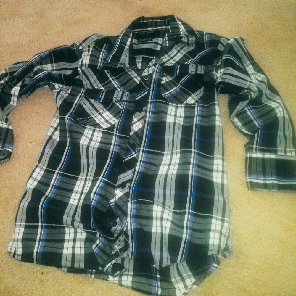 Little boys button-up flannel size 12